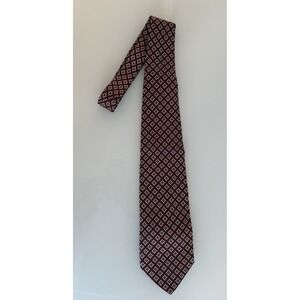 ROBERT TALBOTT Best of Class Men's Silk Necktie Designer Geometric Burgundy NWT